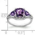 thumbnail image 2 of Primal Gold 10 Karat White Gold Amethyst and Diamond Ring, 2 of 4
