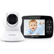 Goodbaby Baby Monitor with Remote Pan-Tilt-Zoom Camera, Keep Babies Safe with 3.5” Large Screen, Night Vision, Talk Back, Room Temperature, Lullabies, 960ft Range