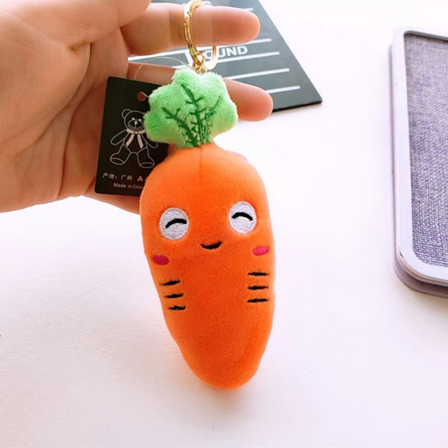 Interesting Cute Carrot Keychain Cartoon Keyring Aroma Key Chain Bag Car Decoration Keyring Key Holder Keyring