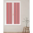 thumbnail image 2 of Window Privacy Film, Simple Red Stripes UV Sun Blocking Window Tint Film Heat Control One Way Blackout Window Film, Geometric Vertical Linens Modern Minimalism Non Adhesive Static Cling 23.6x78.7 In, 2 of 7