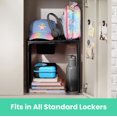 thumbnail image 4 of LockerMate - Estante y Organizador de clóset Ajustable para Adaptarse a tu casillero, Incluye cajón de Almacenamiento, Color Negro, 4 of 6