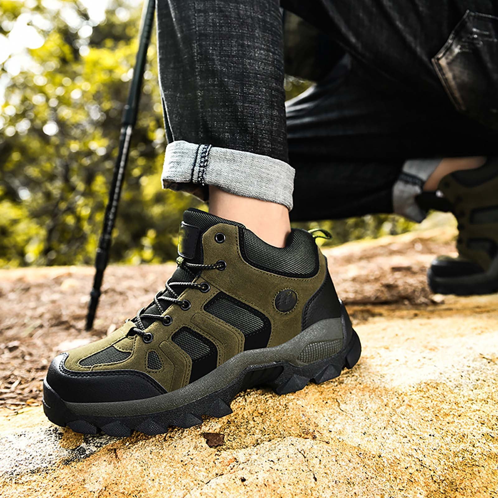 Win s Way Unisex Outdoor Hiking Shoes, Large Size Breathable Walking Sneakers for Couples