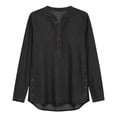 thumbnail image 5 of Womens Denim Shirt Long Sleeve Button Down Shirt Casual Jean Shirt Jacket Vintage Denim Blouses Tops with Pockets Black S, 5 of 6