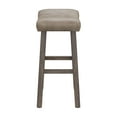 thumbnail image 6 of Hillsdale Furniture Upholstered Saddle Seat Backless Rustic Gray Wood Counter Height Stool, 6 of 9