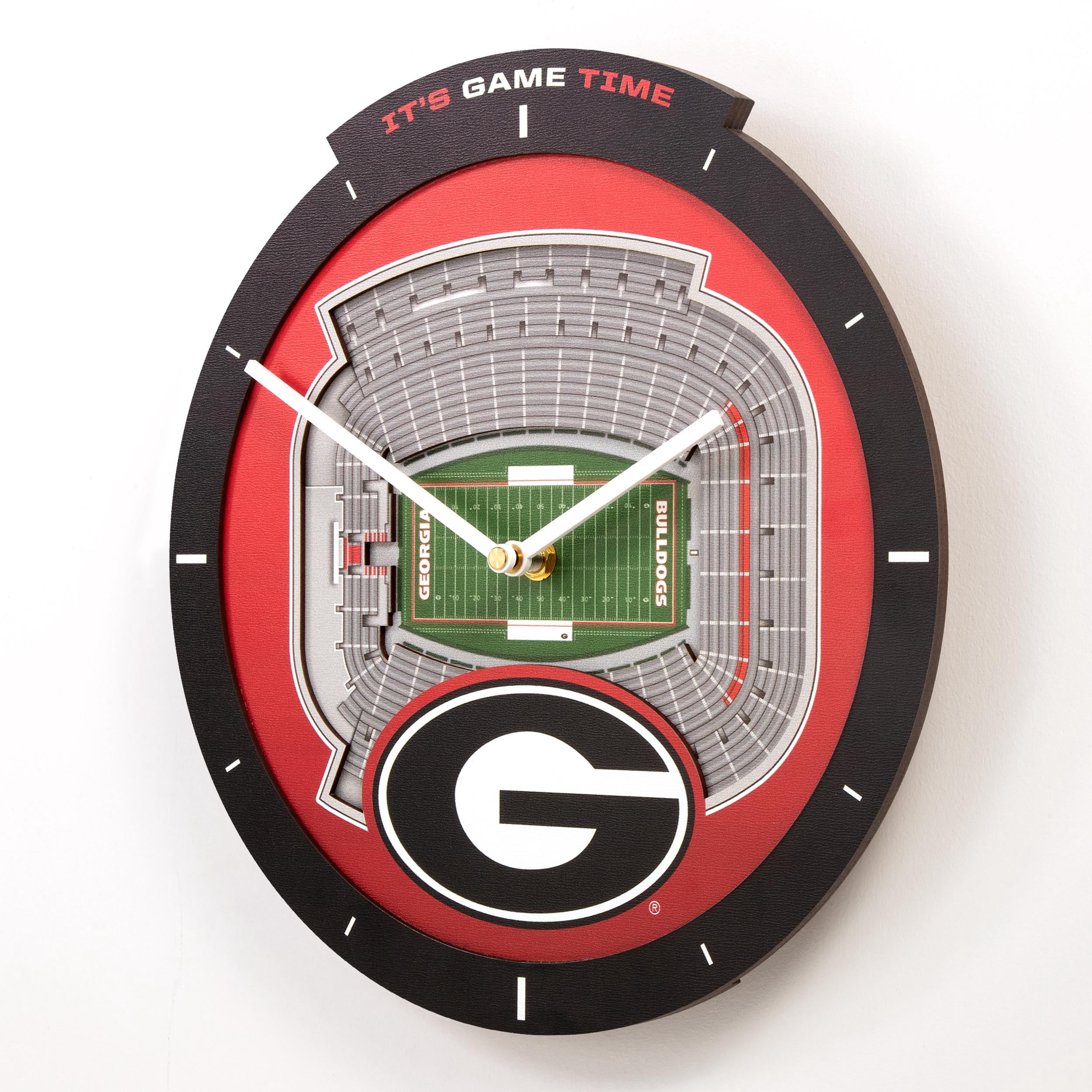 YouTheFan NCAA Georgia Bulldogs Stadiumview 3D Wall Clock