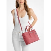 Michael Kors Women’s Carson Medium Logo Debossed Satchel (Hibiscus)