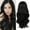 Black, variant on Brazilian Human Hair Wig with Natural Dark Brown Curly Wavy Texture for Women