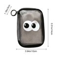 thumbnail image 3 of Cute Mesh Makeup Pouch, Waterproof Cosmetic Bag, Portable Travel Case, Separate Compartments and Built In Key Ring for Lipstick Storage, Beauty Travel, and Daily Organization., 3 of 6