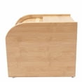 CNCEST Rice Dispenser Wood Rice Storage Container Kitchen Food Container with Lid + Cup