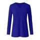 thumbnail image 3 of Moda mujer Color sólido manga larga cómoda transpirable cuello en V camisa Tops Fridja  hj4293, 3 of 4