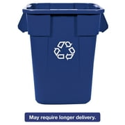Rubbermaid Commercial Brute Recycling Container, Square, Polyethylene, 40 gal, Blue