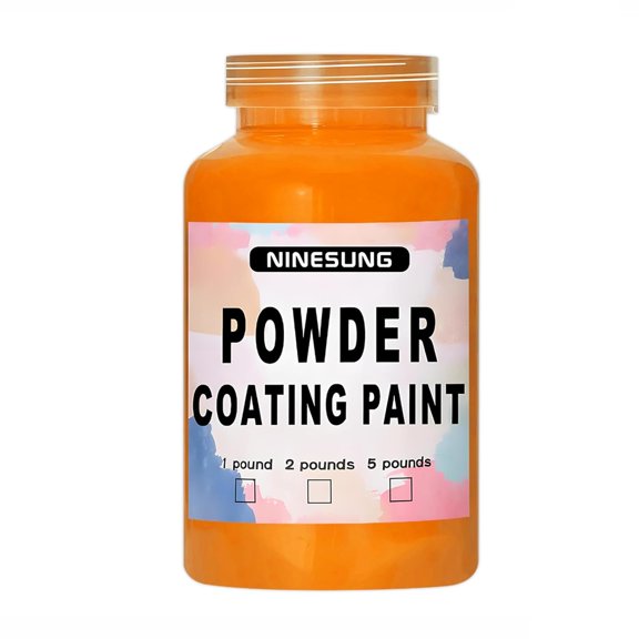 Powder Coating | Perfect for Metal Surfaces | Car Paint | Building Materials | Powder Paint for Steel Structures, Factories, Buildings, Playgrounds, Gardens (Orange 32 oz)