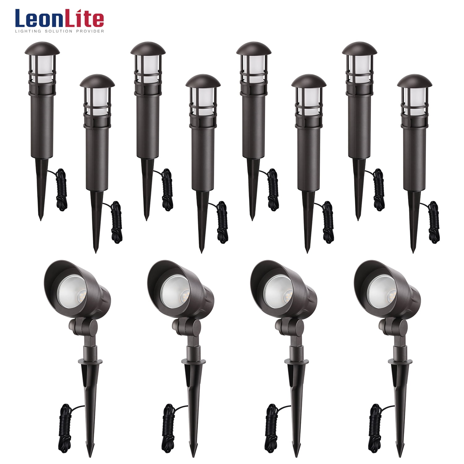LEONLITE Aluminum LED Landscape Lighting Kit 8 Pack Pathway Lights 4 leonlite-aluminum-led-landscape-lighting-kit-8-pack-pathway-lights-4
