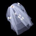 thumbnail image 3 of Velo de Halloween Decoración Novia Velo de boda Accesorio de vestido largo para fotografía Disfraz Fiesta Cosplay (Blanco), 3 of 5