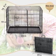 BestPet Folding Dog Crate with Divider, 24L