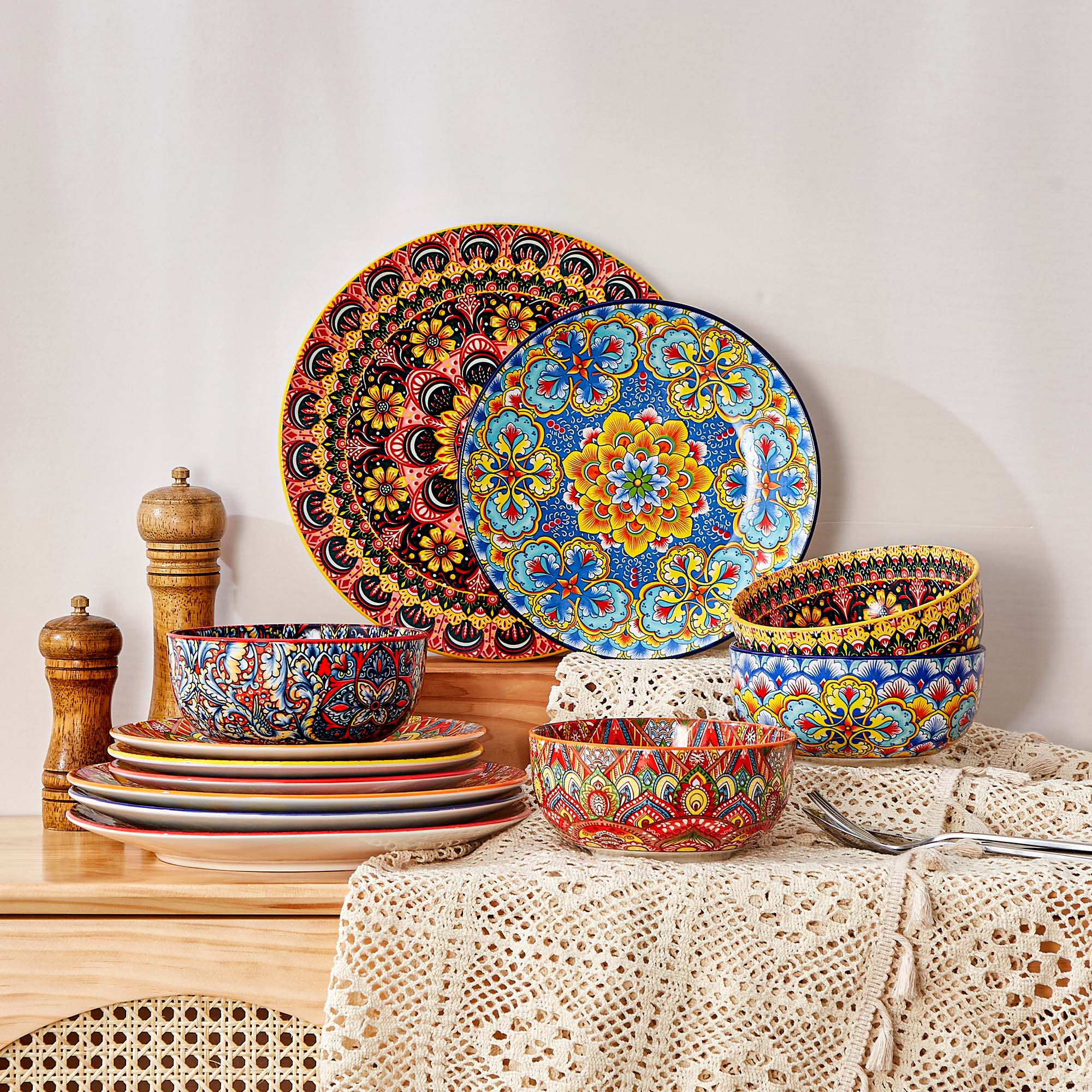 Vancasso LUMI 12-Piece Bohemian Dinnerware Set photo 7