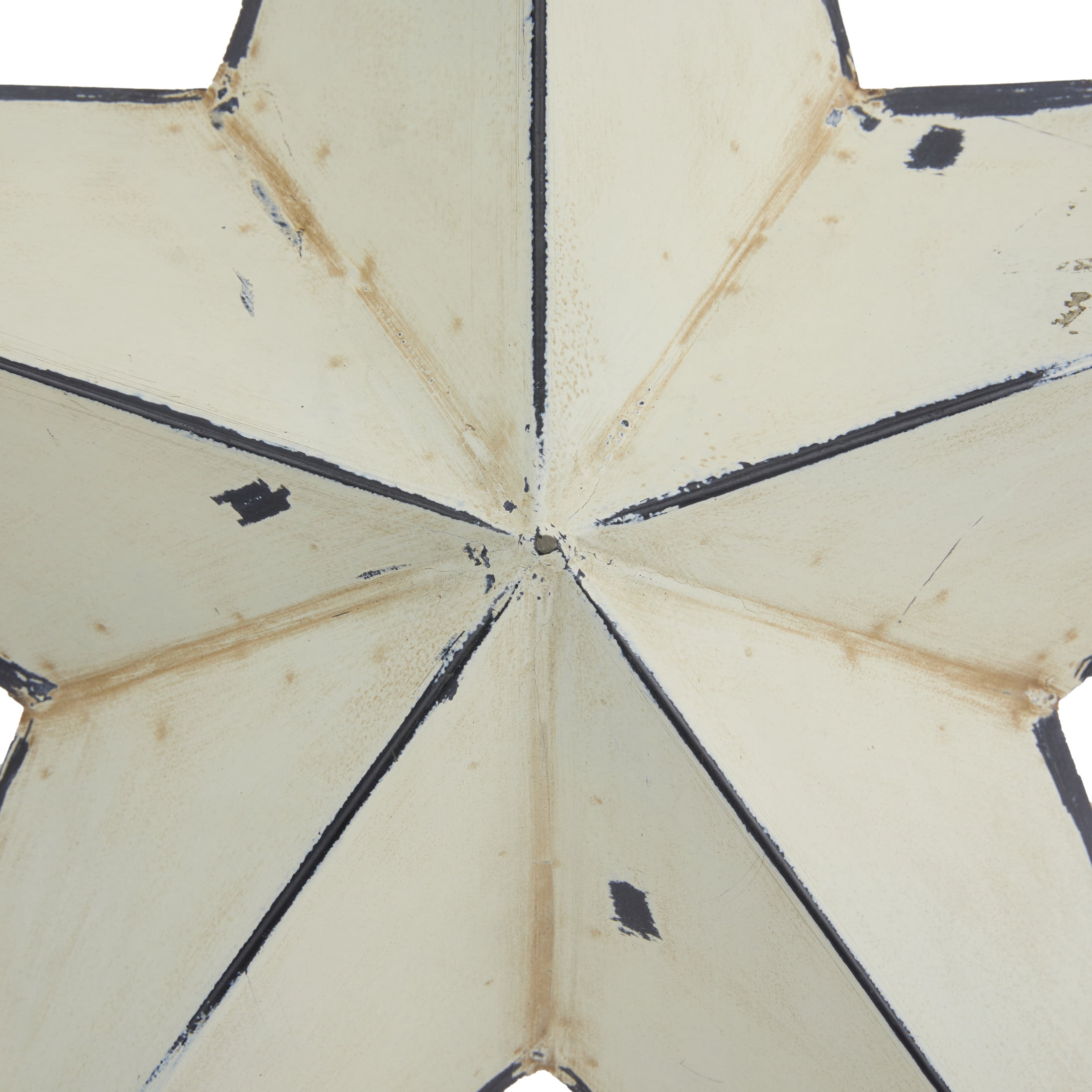 DecMode Cream Metal Star Wall Decor (3 Count)