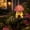 Pink, variant on Trovenix Solar Garden Mushroom House Stake Light Outdoor Decorative Cottage Yard With Panel For Outside Lawn Walkway Patio Yard (Blue)