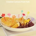 thumbnail image 3 of Airle 12/20Pcs Fruit Forks Cartoon Food Grade Reusable Smooth Edge Easy Cleaning Fork Fruits Solid Color Candy Banana Crown Style Fruit Toothpicks Bento Accessories for Kitchen, 3 of 8