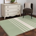 thumbnail image 4 of Sage Green Beige Striped Living Room Rug 4x6 Washable Area Rug for Bedroom, Non-Slip Dining Room Rugs Modern Farmhouse Retro Lines Indoor Carpet for Kitchen Entryway Office Nursery Laundry, 4 of 9