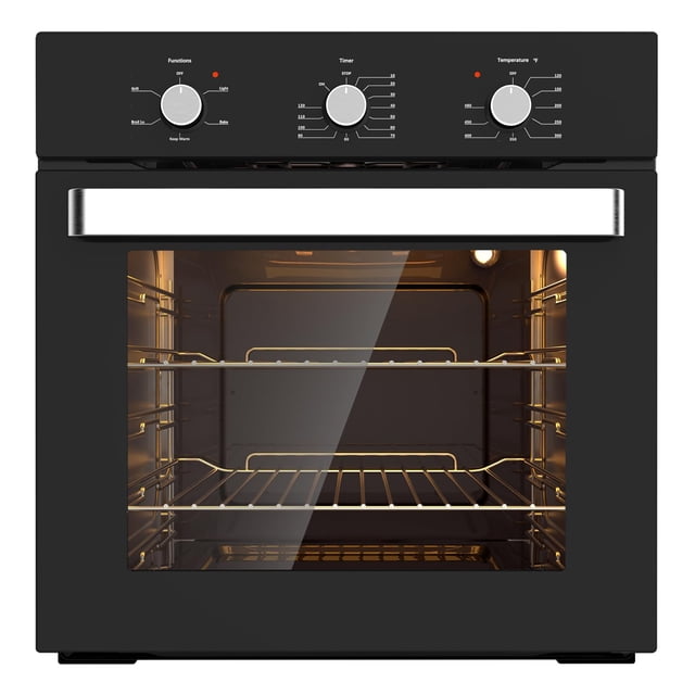 Horno eléctrico de pared única ThermoMate de 24 pulgadas y 2.79 pies³ con 5 funciones