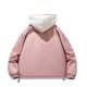 thumbnail image 3 of Kalauyu Men's Winter Hooded Fake Two-piece Spliced Cotton Coat Retro Thickened Warm Windproof Parkas Jacket, 3 of 3