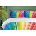 thumbnail image 4 of Ambesonne Modern Duvet Cover Sets, Psychedelic Stripes, 2-Queen, Magenta Blue, 4 of 7