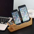 thumbnail image 5 of Base de carga para iPhone y Apple Watch, soporte de base de carga de madera de bambú Soporte de montaje de base para Apple Watch (38 y 42 mm) Iphone Smart, 5 of 5
