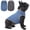 Gray+Blue, variant on IECOii 2 Pack Dog T-Shirt for Small Dogs | Breathable Stretch Fit for Summer, UV Sun Protection for Chihuahua & Cats, Coffee+DarkRed,M