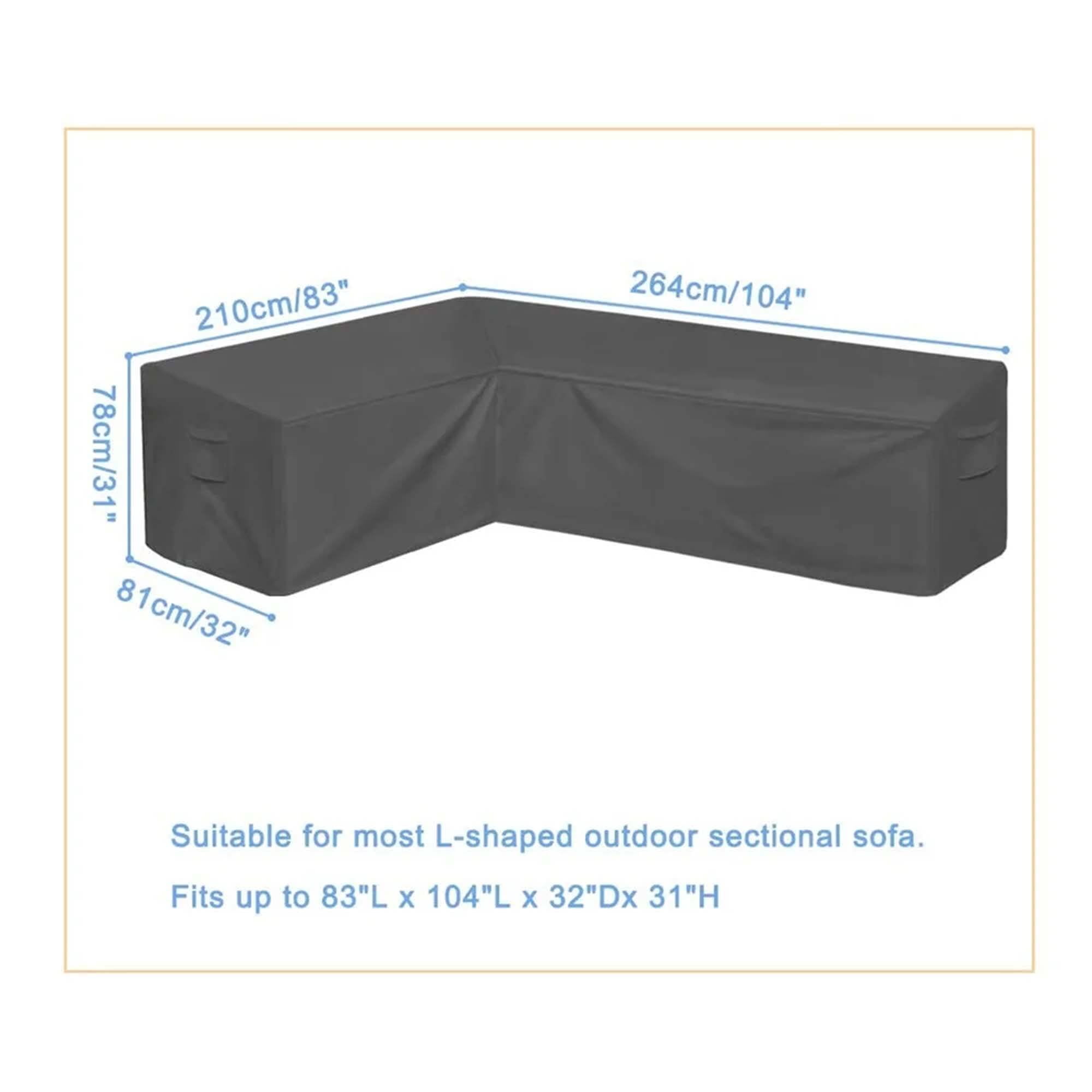 STARTWO Thickened Heavy Duty Patio Furniture Sectional Cover Large Waterproof Oval Outside Table Set Rain Cover