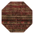 thumbnail image 2 of Unique Loom Saturn Collection Area Rug - Relay (8' Octagon Burgundy/Cream), 2 of 6