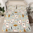 thumbnail image 2 of Manfei Grey Cartoon Cycle Twin Sheet Sets for Adult, Chic Fashion Abstract Ombre Twin Fitted Sheet, Stripes Lines Flat Sheet, Breathable Home Decor, 3-Piece, 2 of 7