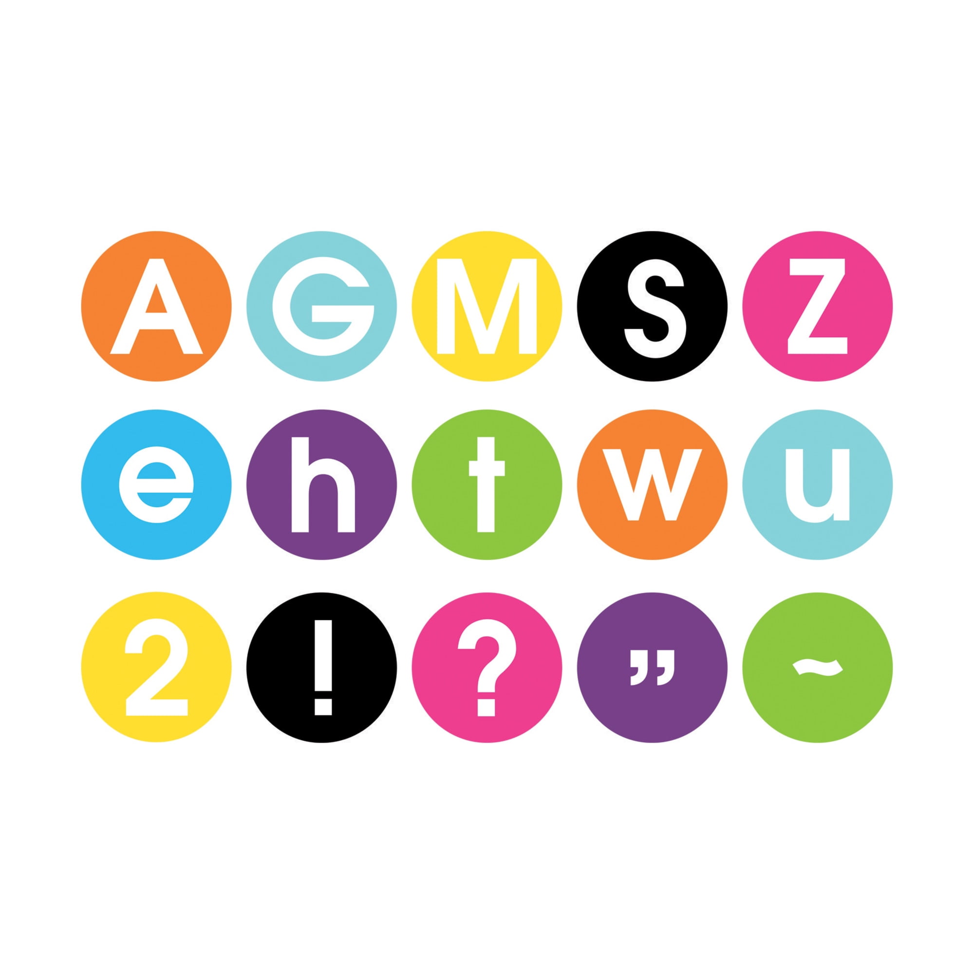 Barker Creek Happy 3¼" Letter Pop-Outs ̶ 210 Characters