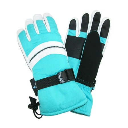 Grand Sierra Girl's 4-6 Waterproof Snowboard Glove with Glitter Piping