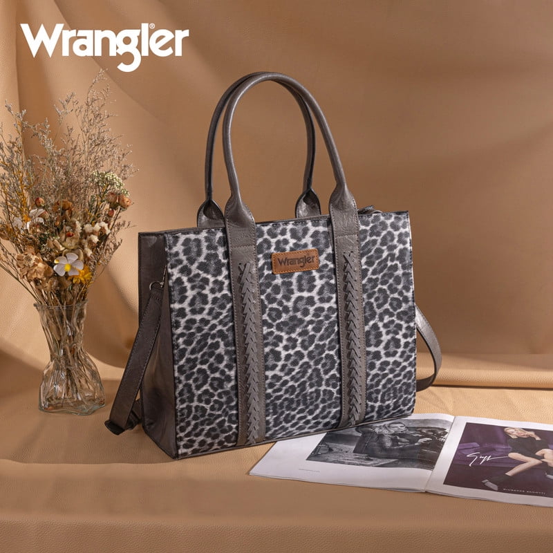 Wrangler Large Tote Bag for Women Shoulder Purse with Strap Vintage Top-Handle Handbags