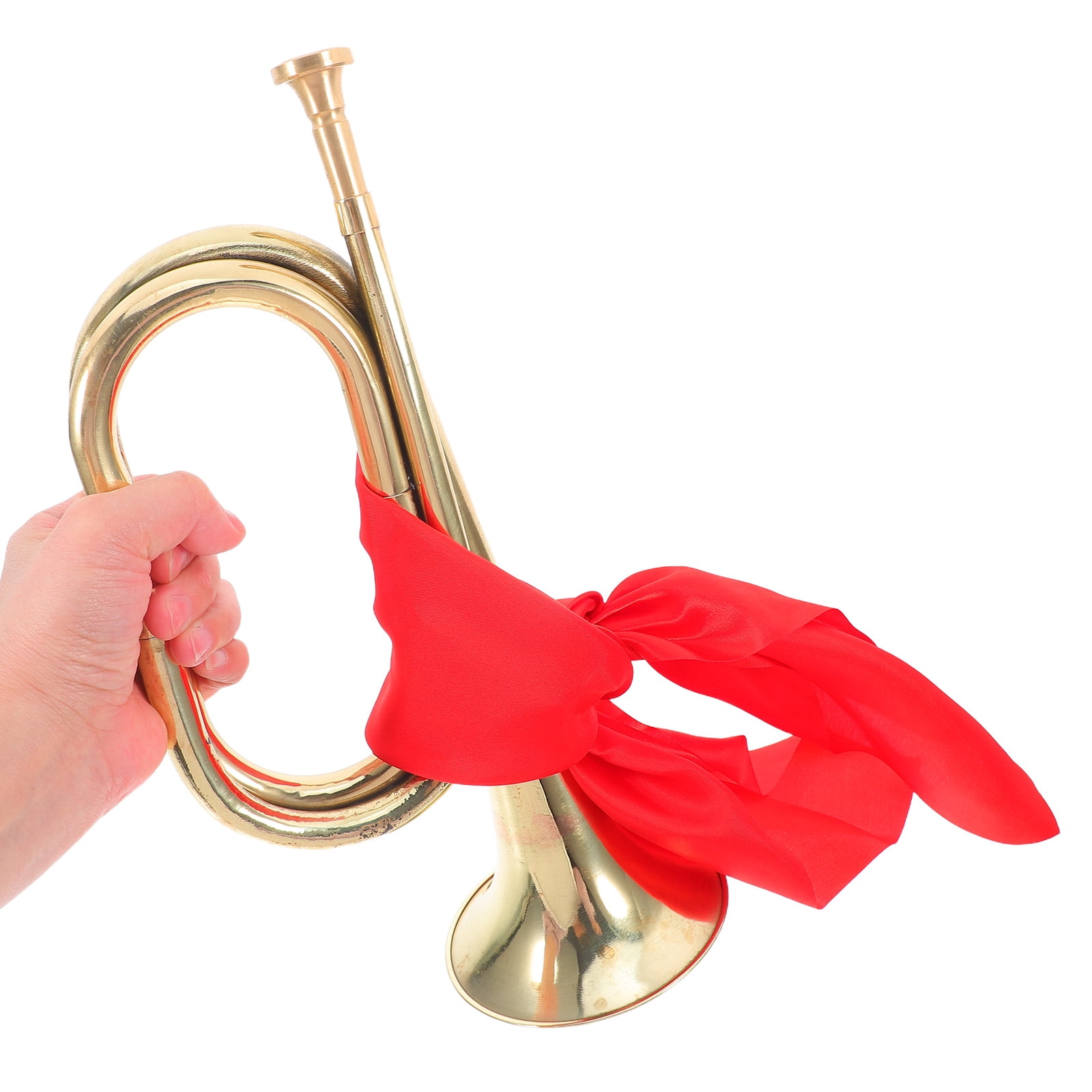 OUNONA Golden Bugle Trumpet for Beginners - Perfect Wind Instrument for Music Practice, Performance, and Learning Sessions