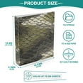 thumbnail image 5 of 3 Ring Binder 1.5 inch Round Rings with Interior Pockets Binders Organizer Office School 2Pack Greenish-brown Snake Skin Print Pattern, 5 of 10