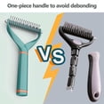 thumbnail image 2 of Grooming Tool Double-Sided Undercoat Rake for Dogs,Combs Brush, 2 of 5