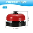 thumbnail image 2 of Uxcell Desk Call Bells, Dinner Desk Front Bell for Service with Metal Anti-Rust Construction for Hotel Restaurants Black/Red, 2 of 7