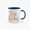 Deep Blue, variant on 11 Ounce "Keep Smiling" Ceramic Mug with Colorful Inner Lining - Inspirational Quote Coffee Cup with Star & Smiley Design