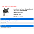 thumbnail image 2 of Front Lower Ball Joint - Compatible with 2012 - 2017 Toyota Prius V 2013 2014 2015 2016, 2 of 2
