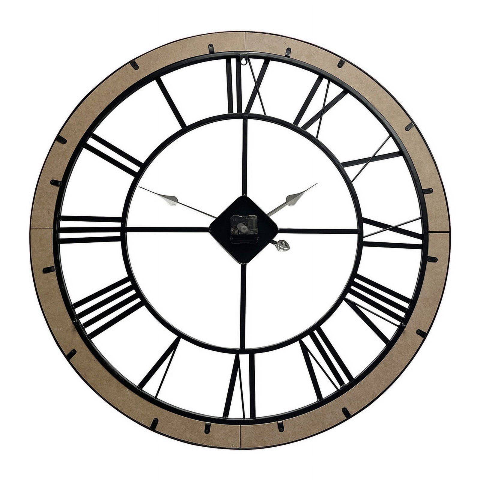 Marinela Round Wood Modern Farmhouse Wall Clock