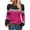 Hot Pink, variant on Womens Sweaters Tops Fall Fashion Long Sleeve Striped Color Tunic Lightweight Sweaters for Women 2025