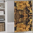 thumbnail image 3 of Leopard Print Shower Curtain , Enchanted Forest Scenic Bathroom Decor Sets, Waterproof Fabric with Hooks, 3 of 7
