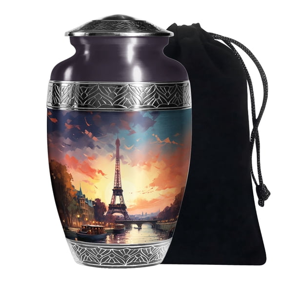 KARYLIZ Eiffel Tower Human Urn For Adult Ashes Male & Female Large Funeral Urns 10 Inch