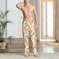 thumbnail image 5 of Goofa Peaches Pattern Printed Soft Pajama Pants for Men, Wide Leg Comfy Casual Lounge Yoga Pants-Large, 5 of 9