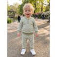 thumbnail image 4 of Loicainy Toddler Baby Boys Fall Outfit 3 6 12 18 24 Months 2T 3T 4T Casual Long Sleeve Striped Pullover with Pants 2Pcs Clothes Set, 4 of 9