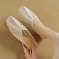 thumbnail image 3 of Women's Closed Toe Mule Flats, Breathable Mesh Slip On Casual Shoes with Low Wedge Heel, 3 of 6