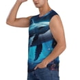 thumbnail image 3 of Picia Colorful Ocean Whale mens Cotton Tank Undershirts , Moisture-wicking Ribbed Tanks, Lightweight Cotton Tank Undershirts-3X-Large, 3 of 8