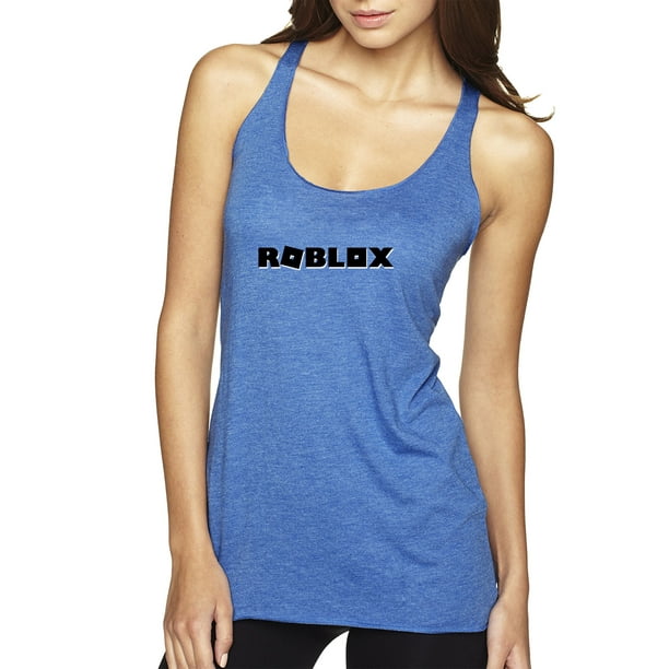 New Way New Way 1168 Women S Tank Top Roblox Block Logo Game Accent Small Royal Blue Walmart Com Walmart Com - how to wear 2 face accessories on roblox roblox muscle